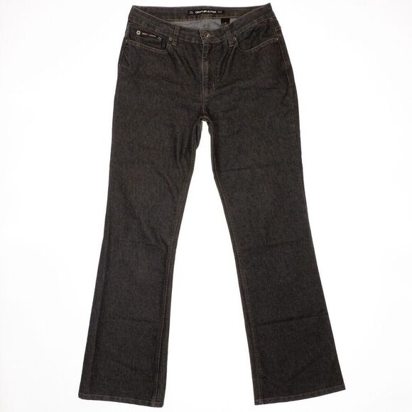 DKNY Jeans Nicole Flare Size 8 Charcoal Lightweight Denim Stretch Measure 29x30 - Picture 1 of 9
